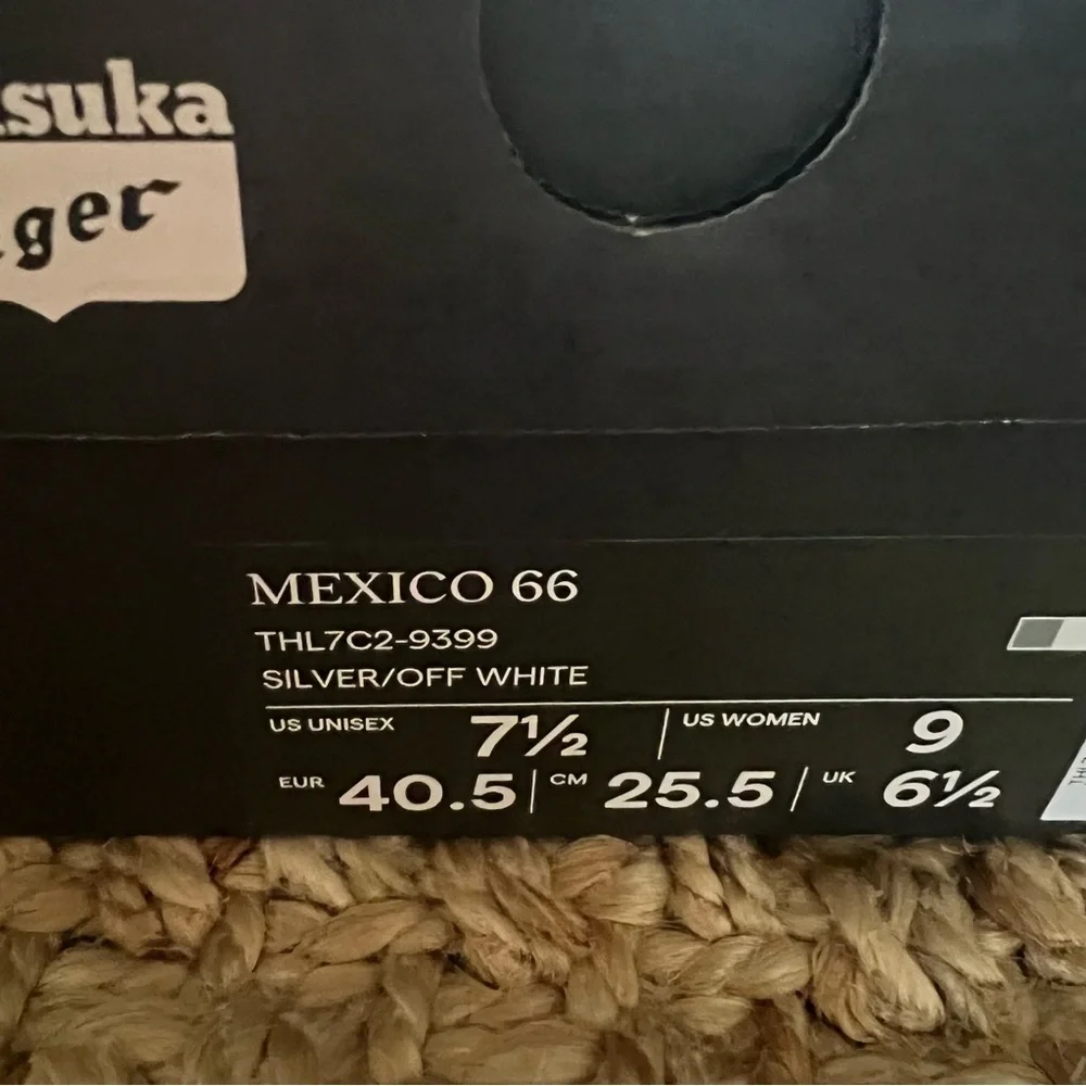 NWT Onitsuka Tiger Mexico 66 Silver Off White Unisex Sz Men 7.5/Women 9 - Picture 13 of 14